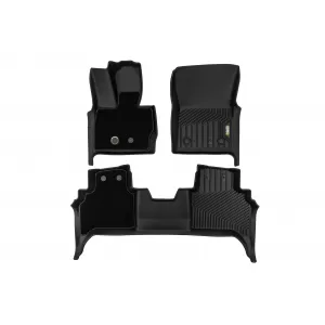 Tappetini in gomma e moquette 2 in 1 adatti per Mercedes G class W464 2018-2023, W465 dopo il 2024, della serie Frogum 5D Race Rock, set da 3 pezzi, colore nero-image-6232735