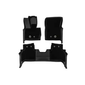 Tappetini in gomma e moquette 2 in 1 adatti per Mercedes G class W464 2018-2023, W465 dopo il 2024, della serie Frogum 5D Race Rock, set da 3 pezzi, colore nero-image-6232736