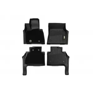 Tappetini in gomma e moquette 2 in 1 adatti per BMW X7 G07 dopo il 2018 della serie Frogum 5D Race Rock, set da 4 pezzi, colore nero-image-6232742