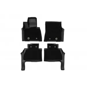 Tappetini in gomma e moquette 2 in 1 adatti per BMW X7 G07 dopo il 2018 della serie Frogum 5D Race Rock, set da 4 pezzi, colore nero-image-6232743