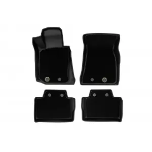Tappetini in gomma e moquette 2 in 1 adatti per BMW 4 Series G26 Gran Coupe dopo il 2021, della serie Frogum 5D Race Rock, set da 4 pezzi, colore nero-image-6232782