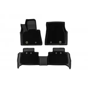Tappetini in gomma e moquette 2 in 1 adatti per BMW X6 G06 dopo il 2019 della serie Frogum 5D Race Rock, set da 3 pezzi, colore nero-image-6232789
