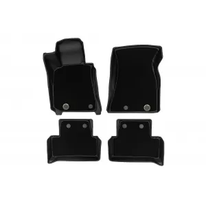 Tappetini in gomma e moquette 2 in 1 adatti per BMW i4 G26 dopo il 2021 della serie Frogum 5D Race Rock, set da 4 pezzi, colore nero-image-6232796