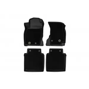 Tappetini in gomma e moquette 2 in 1 adatti per Audi A8 D5 sedan dopo il 2017, versione dalga, set da 4 pezzi, colore nero della serie Frogum 5D Race Rock-image-6232810