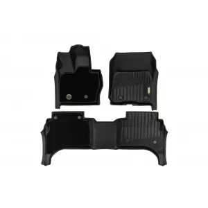 Tappetini in gomma e moquette 2 in 1 adatti per Range Rover Sport dopo il 2022 della serie Frogum 5D Race Rock, set da 4 pezzi, colore nero-image-6232831