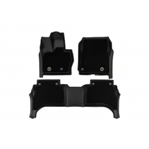 Tappetini in gomma e moquette 2 in 1 adatti per Range Rover Sport dopo il 2022 della serie Frogum 5D Race Rock, set da 4 pezzi, colore nero-image-6232832