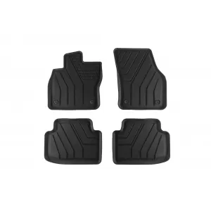 Mănuși din cauciuc specifice de la SPARTline potrivite pentru Volkswagen Tiguan 2016-2023, set de 4 piese, culoare neagră