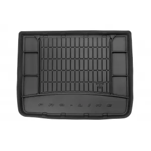 Covor de portbagaj din cauciuc Frogum ProLine potrivit pentru Mercedes B class W245 2005-2011 cu roată de rezervă temporară și garnitură din plastic în spatele scaunelor din spate