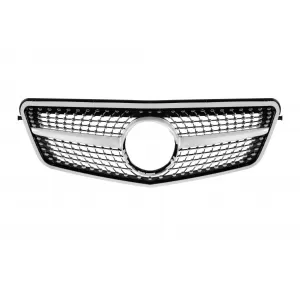 image-54-Króm/szürke diamond hűtőrács Mercedes E-osztály W212, S212 2009-2013