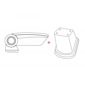 Rati Armrest model Armster 3 with black eco leather suitable for Dacia Spring after 2021