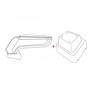 Rati Armrest model Armster S with black eco leather suitable for Citroen C4 after 2021