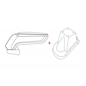Rati Armrest model Armster S with black eco leather suitable for Renault Clio 2013-2019