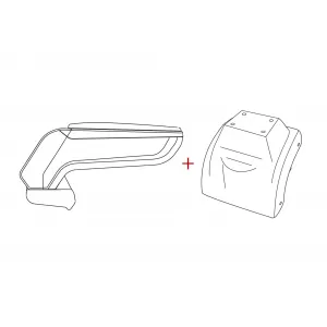 Rati Armrest model Armster S with black eco leather suitable for Volkswagen Golf 5 2003-2010