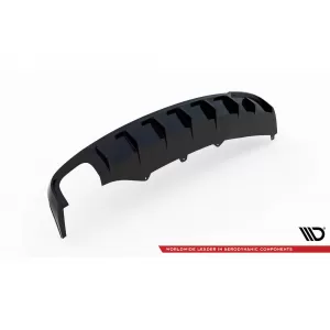 Diffusore Maxton Design adatto per paraurti posteriore standard di Audi A4 B8 sedan, wagon 2007-2011, verniciato di nero-image-6235579