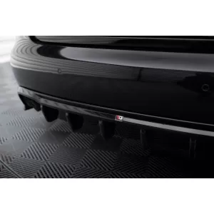 Diffusore Maxton Design adatto per paraurti posteriore standard di Audi A4 B8 sedan, wagon 2007-2011, verniciato di nero-image-6235581