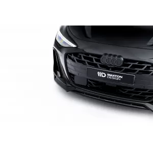 Spoiler Maxton Design versione 1 adatto per paraurti anteriore S-line di Audi A6 S-line C9 Avant dopo il 2025, verniciato di nero-image-6235601