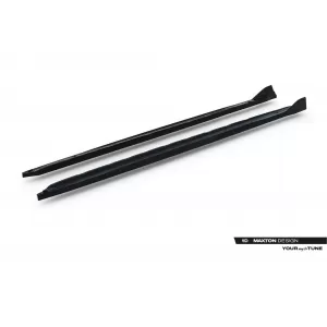 Additifs Maxton Design version 2 adaptés pour jupes latérales de type S-line sur Audi A6 S-Line C9 Avant après 2025, laque noire-image-6235649