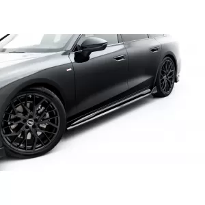 Additifs Maxton Design version 2 adaptés pour jupes latérales de type S-line sur Audi A6 S-Line C9 Avant après 2025, laque noire-image-6235656