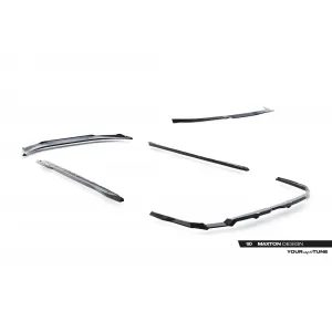 Set di spoiler tipo S-Line versione 1 Maxton Design adatto per minigonne, paraurti anteriore, paraurti posteriore e tetto dell'Audi A6 S-Line C9 Avant dopo il 2025, nero lucido-image-6235659