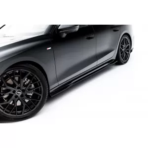 Set di spoiler tipo S-Line versione 1 Maxton Design adatto per minigonne, paraurti anteriore, paraurti posteriore e tetto dell'Audi A6 S-Line C9 Avant dopo il 2025, nero lucido-image-6235669