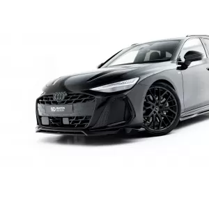 Set di spoiler tipo S-Line versione 1 Maxton Design adatto per minigonne, paraurti anteriore, paraurti posteriore e tetto dell'Audi A6 S-Line C9 Avant dopo il 2025, nero lucido-image-6235671