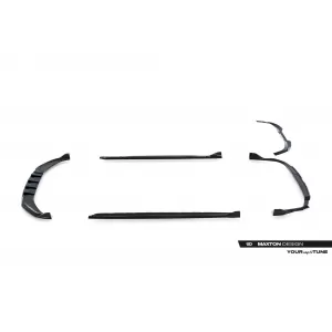 Kit Spoiler Maxton Design S-Line Tipo 2 adatto per minigonne, paraurti anteriore, paraurti posteriore e tetto dell'Audi A6 S-Line Avant C9 dopo il 2025, verniciato in nero-image-6235683