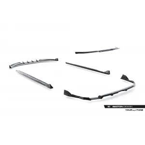Kit Spoiler Maxton Design S-Line Tipo 2 adatto per minigonne, paraurti anteriore, paraurti posteriore e tetto dell'Audi A6 S-Line Avant C9 dopo il 2025, verniciato in nero-image-6235685