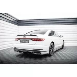 Spoiler 3D Maxton Design adatto per il bagagliaio di Audi A8, A8 S-Line, S8 D5 2017-2021, verniciato nero-image-6235743