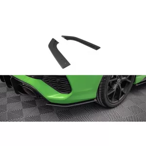 Maxton Design side extensions suitable for rear RS bumper of Audi RS3 sedan after 2020, matte black