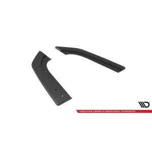 Maxton Design side extensions suitable for rear RS bumper of Audi RS3 sedan after 2020, matte black