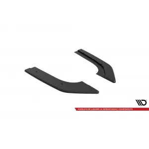 Maxton Design side extensions suitable for rear RS bumper of Audi RS3 sedan after 2020, matte black