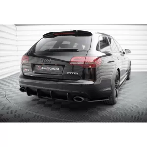 Additivo Maxton Design adatto per diffusore Audi RS6 C6 Avant 2007-2010, nero opaco-image-6235778