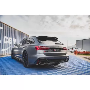 Spoiler tipo RS6 versione 2 Maxton Design adatto per il bagagliaio Audi RS6 C8 dopo il 2019, verniciato di nero-image-6235789