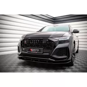 image-12-Maxton Design első lökhárító spoiler 1. verzió Audi RSQ8 MK1 2019-től, fényes fekete