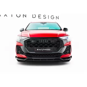Spoiler Maxton Design adatto per paraurti anteriore di Audi RSQ8 dopo il 2023, laccato nero-image-6235863