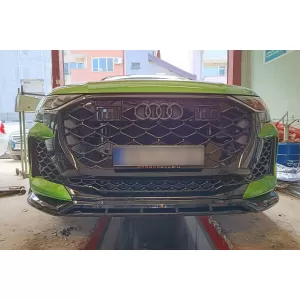 Spoiler Maxton Design adatto per paraurti anteriore di Audi RSQ8 dopo il 2023, laccato nero-image-6235869