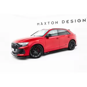 Maxton Design additives suitable for Audi RSQ8 side skirts after 2023, black lacquer