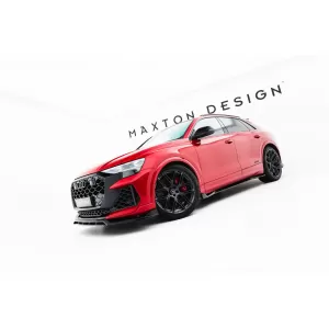 Maxton Design additives suitable for Audi RSQ8 side skirts after 2023, black lacquer