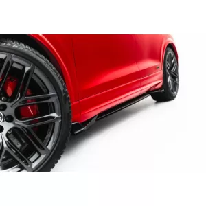 Maxton Design additives suitable for Audi RSQ8 side skirts after 2023, black lacquer