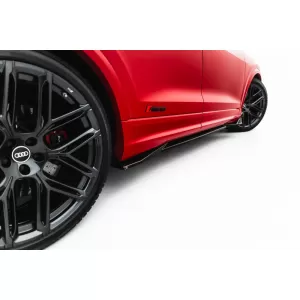 Maxton Design additives suitable for Audi RSQ8 side skirts after 2023, black lacquer