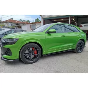 Maxton Design additives suitable for Audi RSQ8 side skirts after 2023, black lacquer