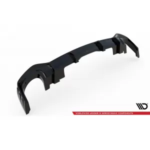 Diffusore Maxton Design adatto per paraurti posteriore di Audi RSQ8 MK1 dopo il 2019, verniciato di nero-image-6235897