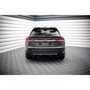 Diffusore Maxton Design adatto per paraurti posteriore di Audi RSQ8 MK1 dopo il 2019, verniciato di nero-image-6235898