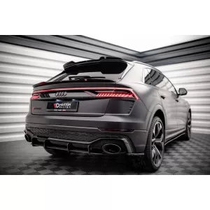 Side extensions Maxton Design suitable for rear bumper of Audi RSQ8 MK1 after 2019, black lacquer