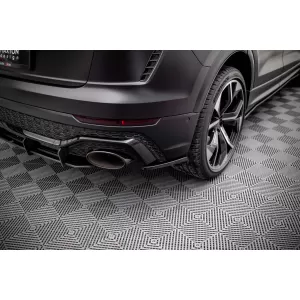 Side extensions Maxton Design suitable for rear bumper of Audi RSQ8 MK1 after 2019, black lacquer