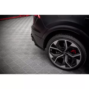 Side extensions Maxton Design suitable for rear bumper of Audi RSQ8 MK1 after 2019, black lacquer