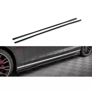 Maxton Design additives suitable for Audi S8 D5 side skirts after 2019, black lacquer