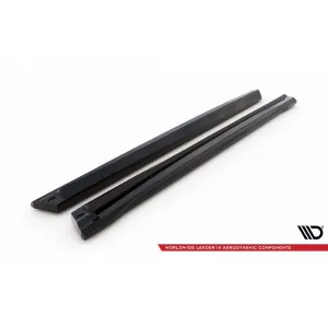 Maxton Design side skirt diffusers suitable for Audi SQ8, Q8 S-Line 2018-2023, gloss black