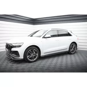 Maxton Design side skirt diffusers suitable for Audi SQ8, Q8 S-Line 2018-2023, gloss black