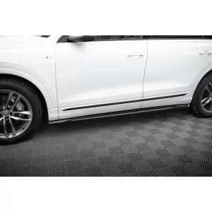 Maxton Design side skirt diffusers suitable for Audi SQ8, Q8 S-Line 2018-2023, gloss black
